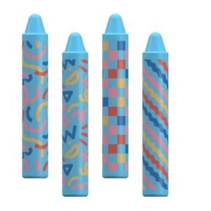 New Kids Stylus 4 Pack for Tablet & iPad | Fun Blue Patterned Pens